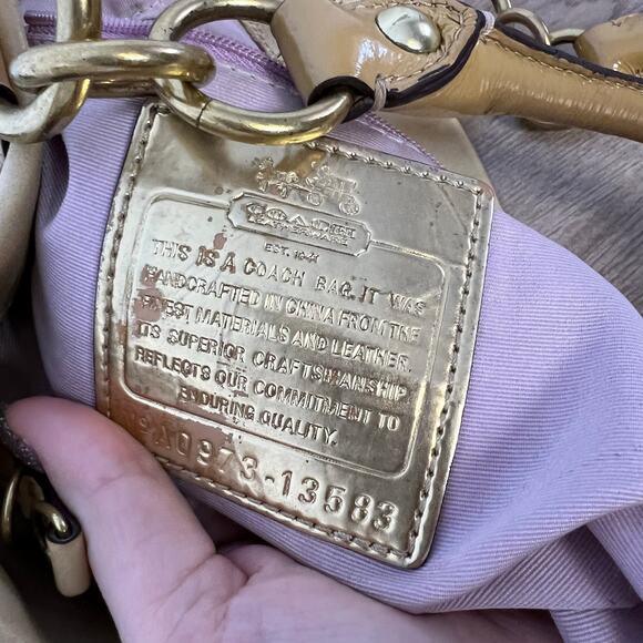Coach Gold Logo C Satchel Shoulder Bag Large - Picture 12 of 12